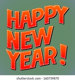 New year card concept. Holiday background with greeting text