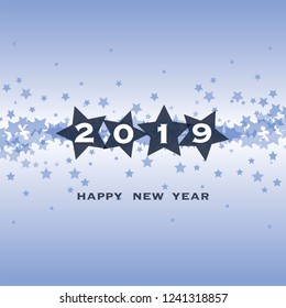 New Year Card, Cover or Background Template - 2019