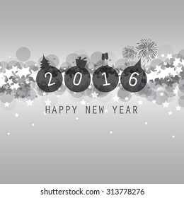 New Year Card, Cover or Background Template - 2016