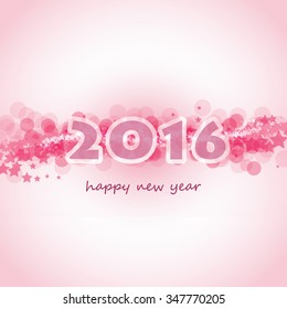 New Year Card, Cover or Background Template - 2016