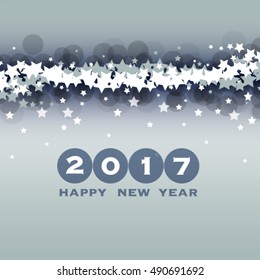  New Year Card, Cover or Background Template - 2017