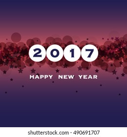  New Year Card, Cover or Background Template - 2017
