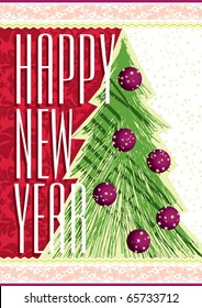 New Year card design.
