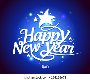 New Year card design template. Eps10.