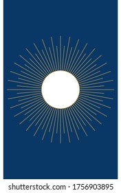 New Year card: first sunrise, yellow and dark blue design
Japanese traditional New Year greetings