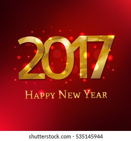 New Year Card With Gradient Mesh, Vector Illustration
