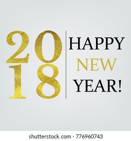 New Year Card With Gradient Mesh, Vector Illustration
