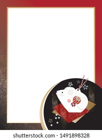 new year card. Year of Mouse / vector illustration