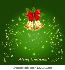 New year card with music background