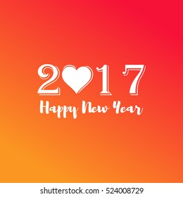 new year card. orange gradation