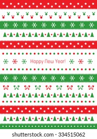 New Year card ornament