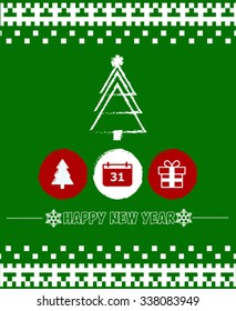New Year card. Place for your text. Vector image editing