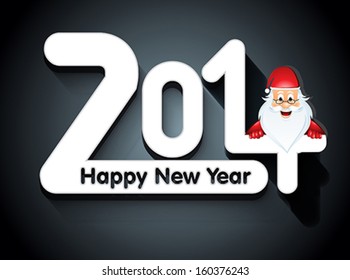 New Year Card With Santa vector illustration 