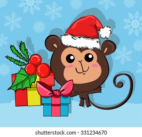 New Year card. Symbol of the year. Design gift. vector illustration. Christmas. holiday gift