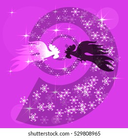 New year card template. Abstract rooster