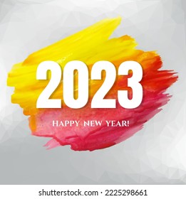Tarjeta de Año Nuevo con texto con malla gradiente, iluminación vectorial