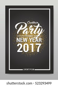 New year card vector design. Invitation card