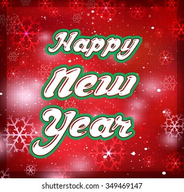 New year card. Vector illustration.