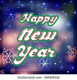 New year card. Vector illustration.