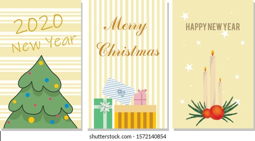 New Year cards.  Vector illustration