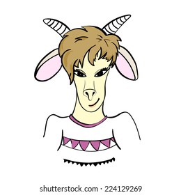 New Year cartoon goat