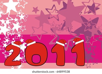 new year cartoon numbers background in vector format