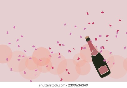 New Year celebration background with 
 champagne. Christmas and Holiday concepts.