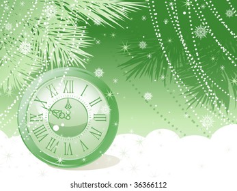 New Year celebration background.  Vector illustration.