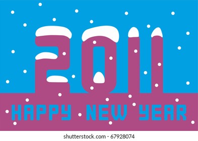 New Year Celebration with blue and violet