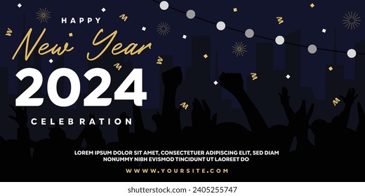 New Year Celebration Card 2024 