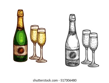 8,134 Champagne bottle sketch Images, Stock Photos & Vectors | Shutterstock