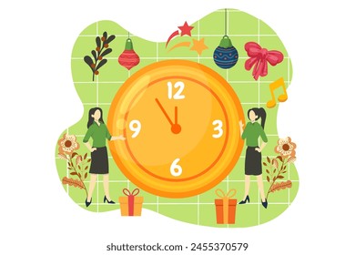 New Year Celebration Flat Design Illustration