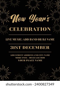 New year celebration flyer poster social media post design