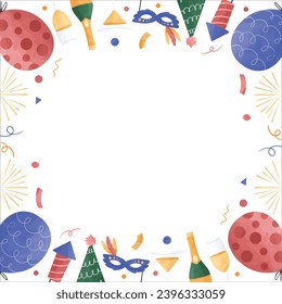 Fondo del marco de celebración de Año Nuevo 