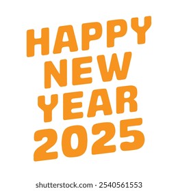 New Year Celebration Graphic for 2025,Festive New Year 2025 Typography Art,New Year 2025 Party Wear Graphic