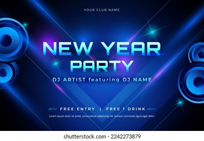 New Year Celebration Party Banner Background