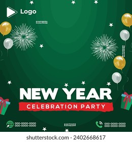 New year celebration party instagram stories instagram and facebook story template | Happy new year party flyer celebration with instagram stories instagram and facebook story template | New year 2024