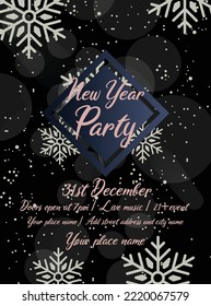 new year celebration party poster flyer or social media  post template design