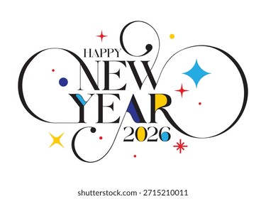 New Year celebration typography vector for greeting templates