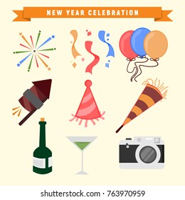 New Year Celebration Vector Graphic Illustration Design