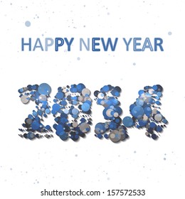New Year celebration vector illustration, colorful elements eps10.