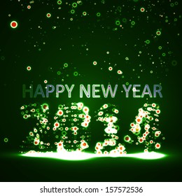 New Year celebration vector illustration, colorful lights elements eps10.