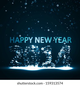 New Year celebration vector illustration, colorful lights elements eps10.
