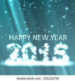New Year celebration vector illustration, colorful lights elements eps10.