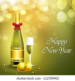 Neujahr Champagner-Hintergrund. EPS10.