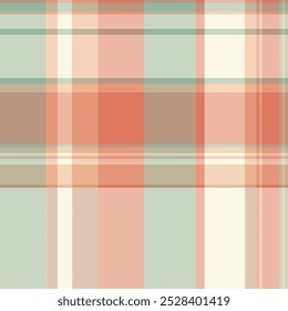 New Year Check Textur Vektor, Rand nahtlos Textil kariert. Mosaik Stoff Tartan Muster Hintergrund in hellen und orangen Farben Palette.