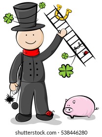 new year chimney sweeper vector