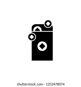 New year, China, envelope, coins icon can be used for web, logo, mobile app, UI, UX
