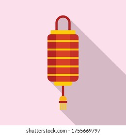New Year chinese lamp icon. Flat illustration of New Year chinese lamp vector icon for web design