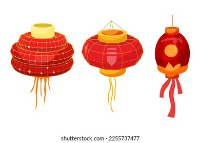 New year chinese lantern. CNY. Vector illustration